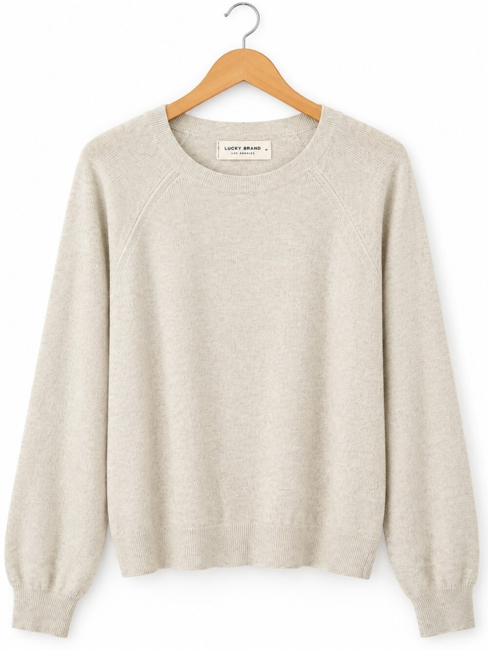 Lucky Brand Light Cream Scoop Neck Sweater